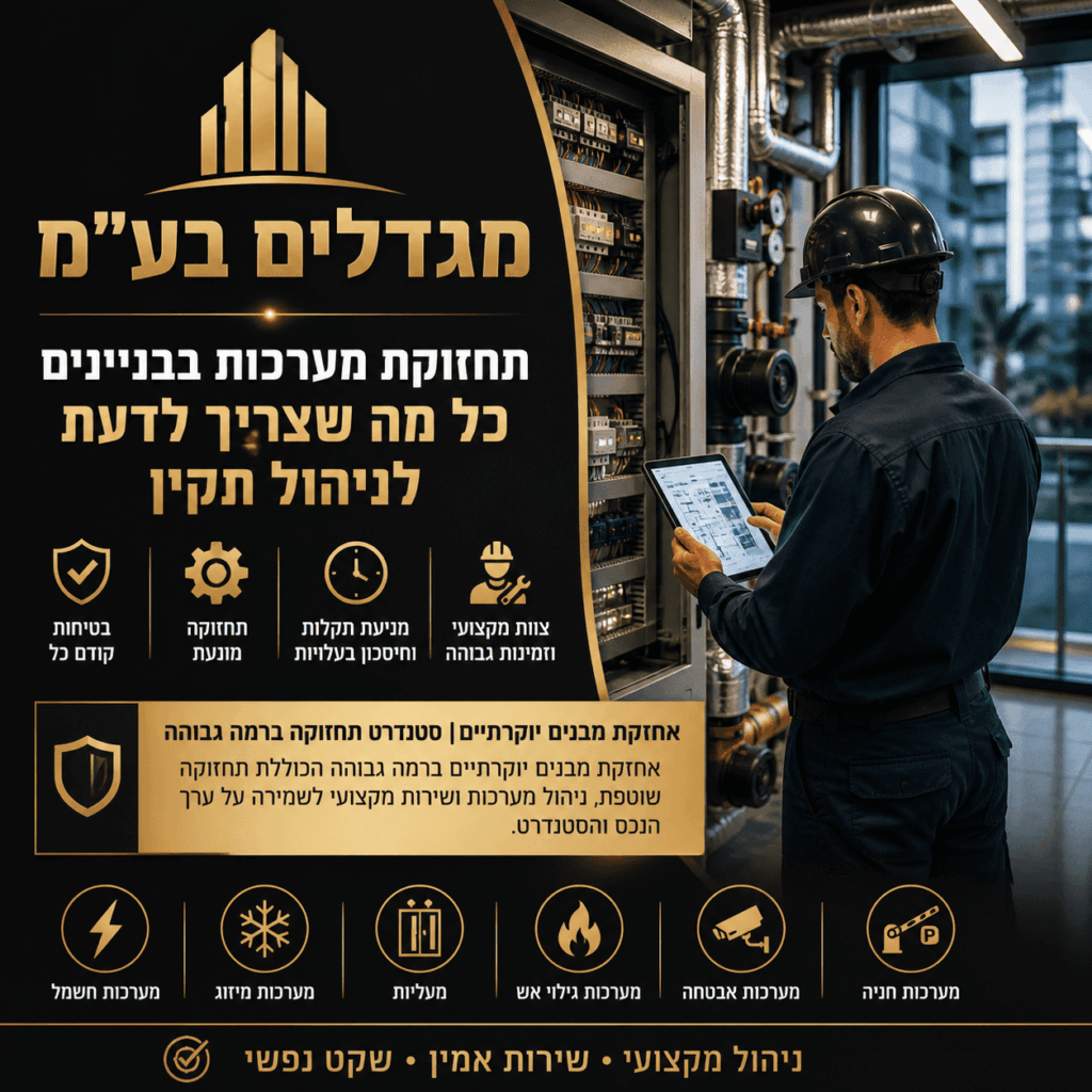 תחזוקת מערכות בבניינים | מדריך לניהול מערכות תקין