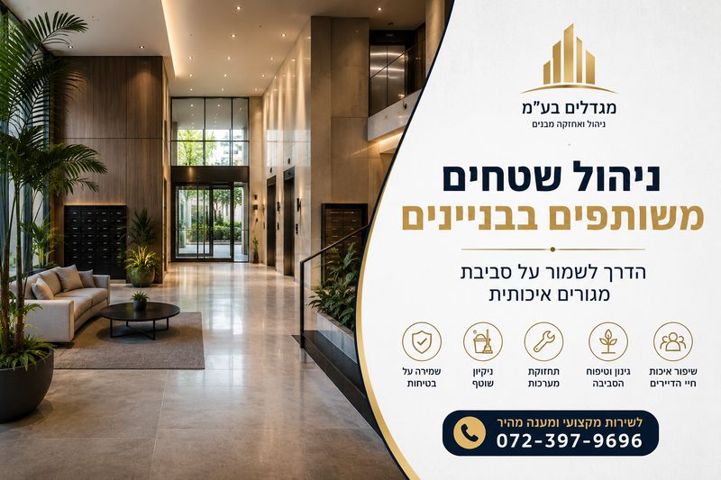 ניהול שטחים משותפים בבניינים | תחזוקה מקצועית ואיכות חיים